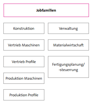 Abbildung 5: Jobfamilien bei der Schlicht und Einfach GmbH Abbildung 5: Jobfamilien bei der Schlicht und Einfach GmbH