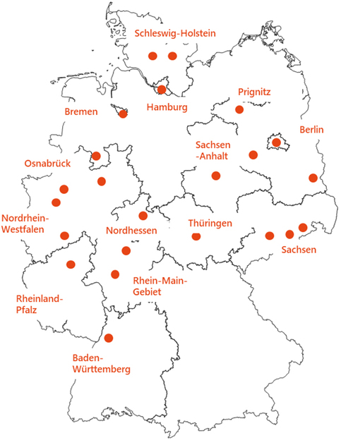 Die Standorte der Modellprojekte