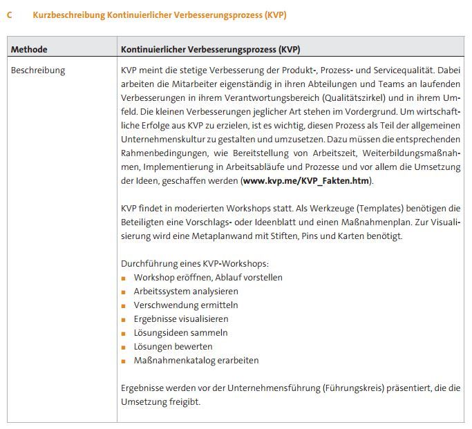 Kurzbeschreibung Total Productive Maintenance (TPM)
