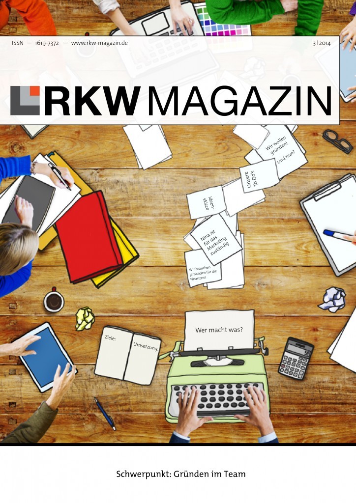 RKW Magazin Cover: Gründen im Team RKW Magazin Cover: Gründen im Team